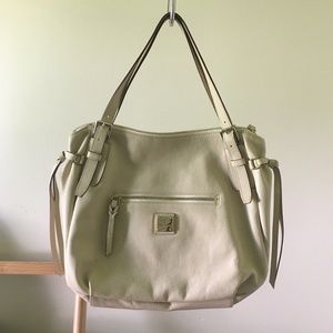 Dooney & Bourke cream leather handbag